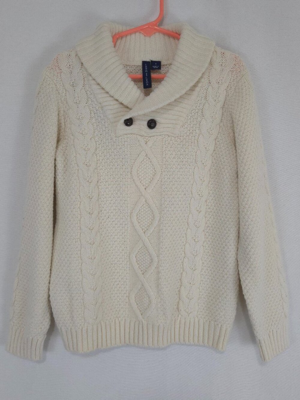 Janie & Jack Boys Ivory Cable Knit Pullover Sweater